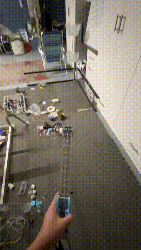 Boxtube arm extending on the practice floor