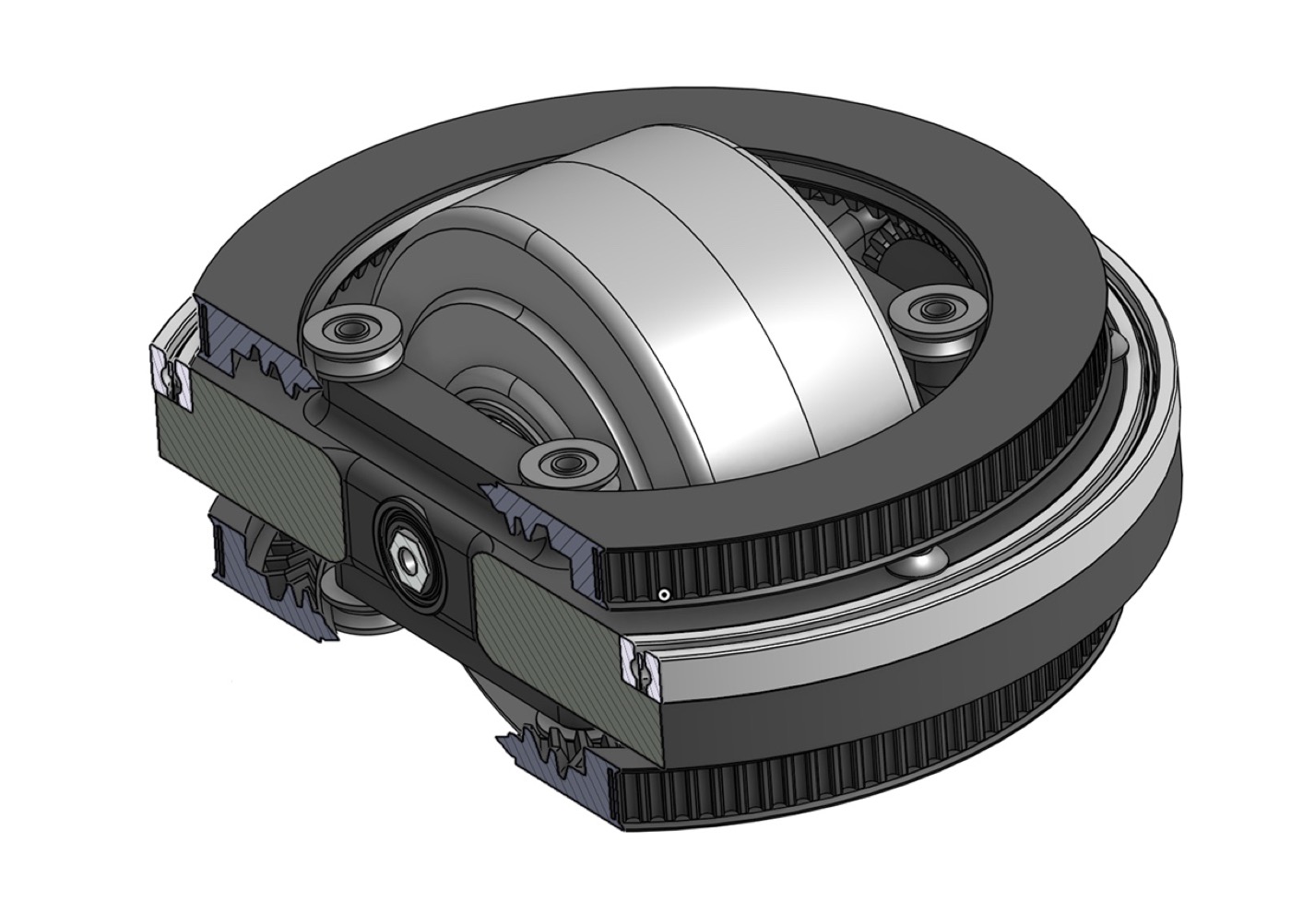 Differential pod, isometric cutaway view