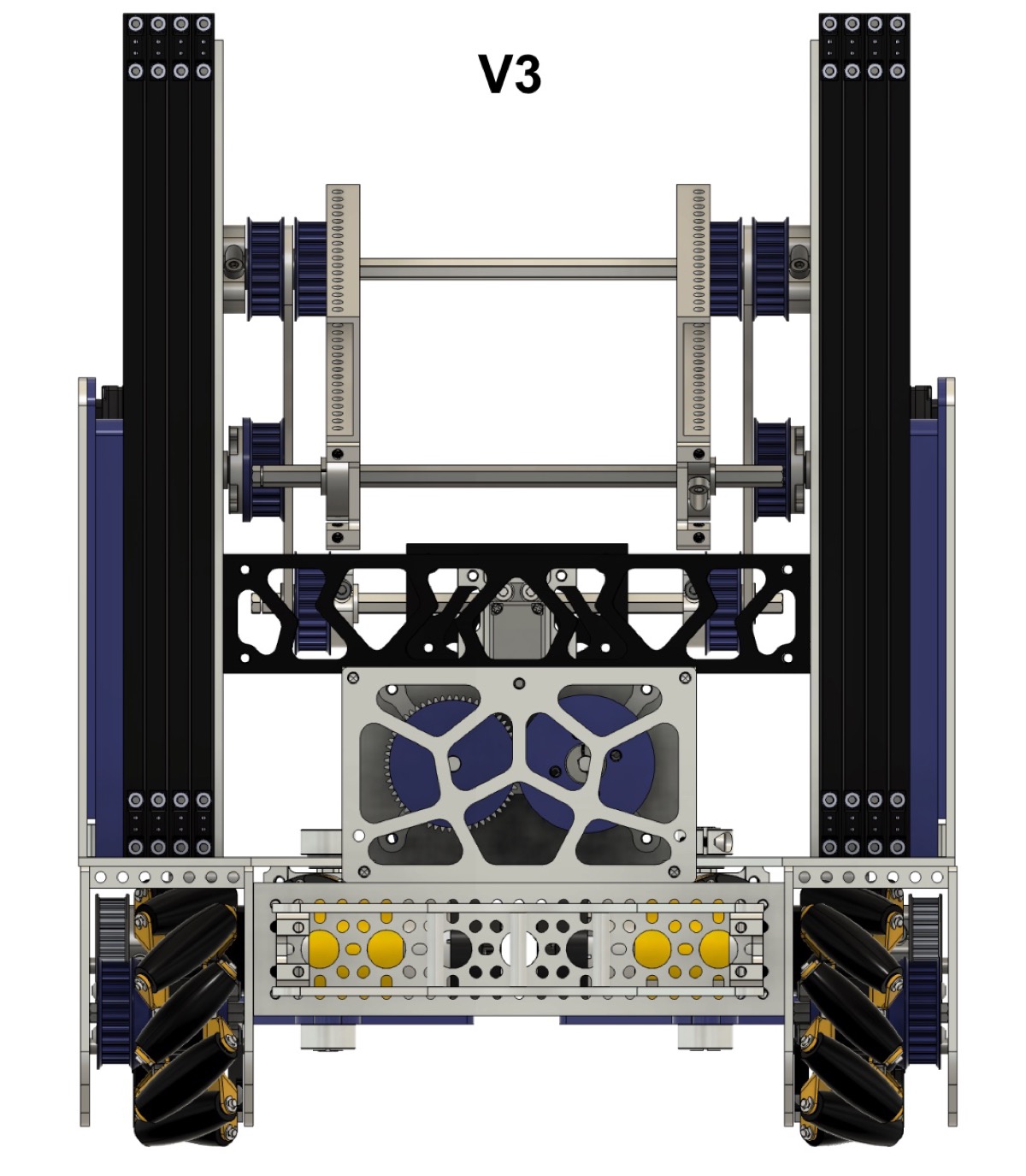 Dragonfly V3 drivetrain, front view
